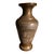 1950s Vintage Aged Brass Urn Vase With Raised Silver and Copper Inlay – Hand-Damascened, Islamic Style, 12” For Sale - Image 5 of 5