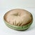 Taupe 1960s Mid-Century Hollywood Regency Boho Chic Round Silk Pleated Button Decorative Pillow. For Sale - Image 8 of 13