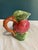 American Mid 20th Century Majolica Apple Ceramic Creamer Pitcher For Sale - Image 3 of 9