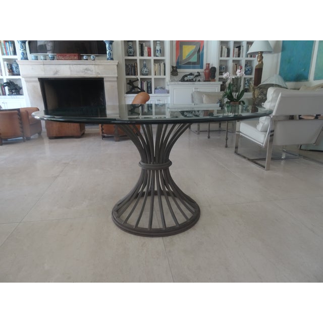 Metal 1990s Iron Dining Table Attributed to Dennis and Leen For Sale - Image 7 of 9