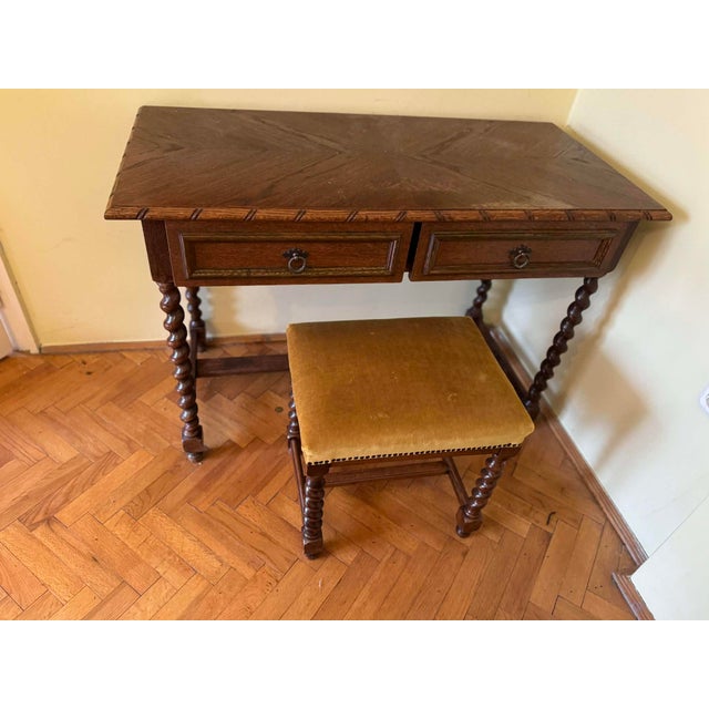 Wood Spanish Style Oak Colonial Dressing Set, Set of 3 For Sale - Image 7 of 8