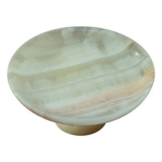 White Onyx Decorative Platter from Forzini For Sale