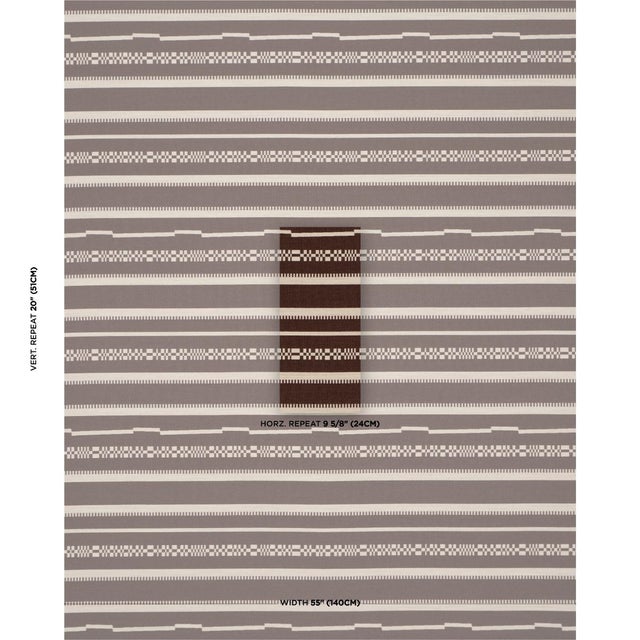 Traditional Schumacher Skyline Stripes Reversible Fabric In Americano For Sale - Image 3 of 6