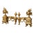 Pair of 19th Century French Louis XVI Gilt Bronze Fireplace Chenets Andirons For Sale