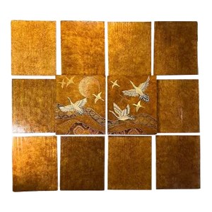 20th Century Japanese Crane Panels