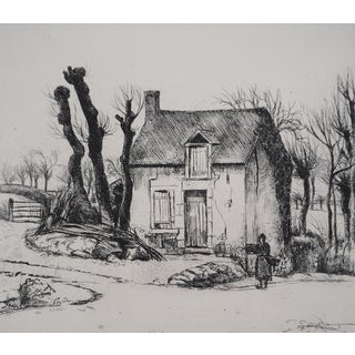 Eugène Corneau, the Locature, 1946, Etching For Sale
