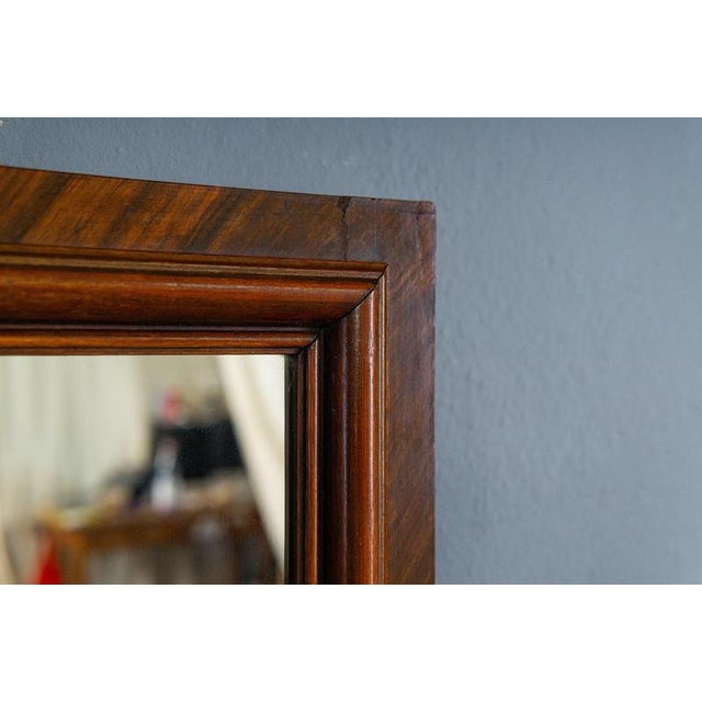 Antique Mirror with Pine Frame, 1900s For Sale - Image 10 of 12