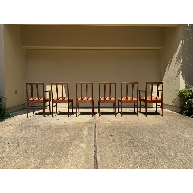 Wood 1960s Set of Six British Mid-Century Afromosia Teak Volnay Dining Chairs Attributed to A. Younger LTD For Sale - Image 7 of 11