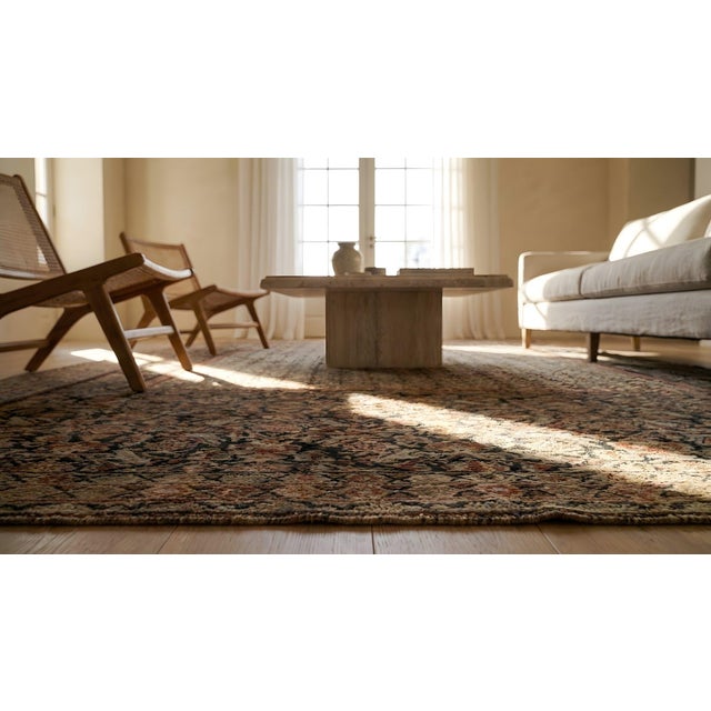 Fantastic Oyster Gray Color With Geometric and Floral Design Antique Persian Senneh Kilim Rug For Sale - Image 11 of 12
