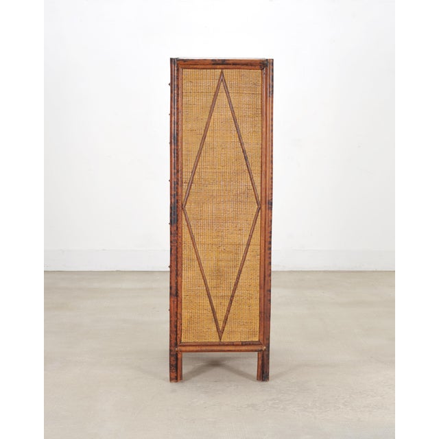 Carrie Bradshaw's English Aesthetic Bamboo Rattan Chest Dresser For Sale In Sacramento - Image 6 of 18