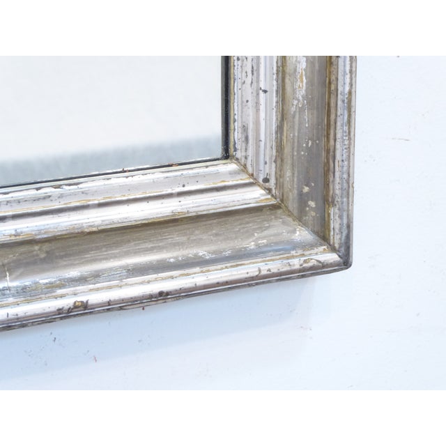 American Antique Wide Molding Silverleaf Mirror For Sale - Image 3 of 5