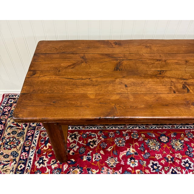Antique French Country Farmhouse Dining Table Honey Oak 98"w C. Late 19thC For Sale - Image 14 of 18