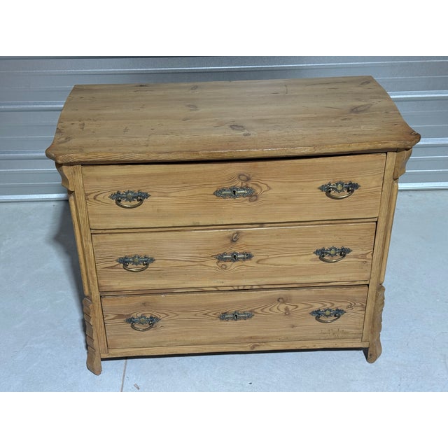 Antique Pine Three Drawers - Chest of Drawers From England We found this chest of drawers in northeastern England. It has...