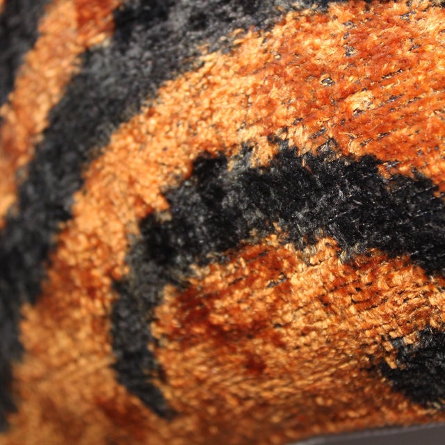 Contemporary Contemporary Tiger Silk Velvet Pillow For Sale - Image 3 of 10