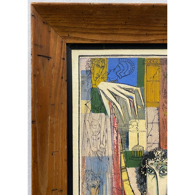 Robert Tosa Mid Century Modern Abstract Portraits C.1952 For Sale - Image 10 of 12