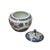 Oriental Blue White Red Symbol Bats Graphic Porcelain Round Container Box For Sale - Image 10 of 12