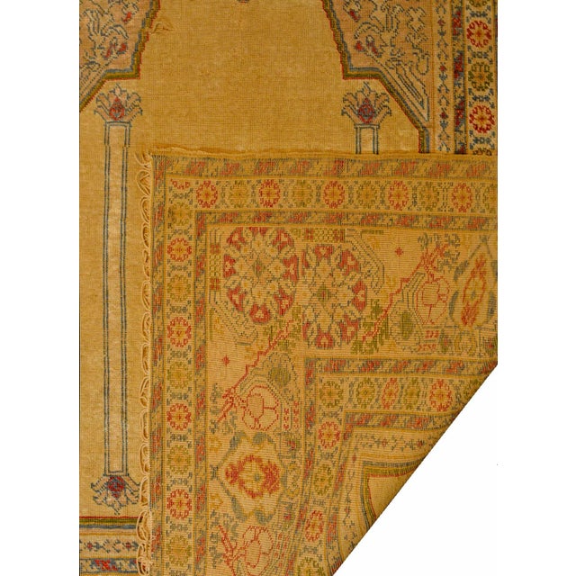 Early 20th Century Turkish Silk Prayer Rug For Sale - Image 9 of 10