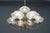 Metal Vintage Glass and Brass Chandelier with Nine Heads, 1960s For Sale - Image 7 of 14