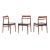 Alf Aarseth Gustav Bahus Model 145 Danish Dining Chairs Black Vinyl Seats Three Available For Sale