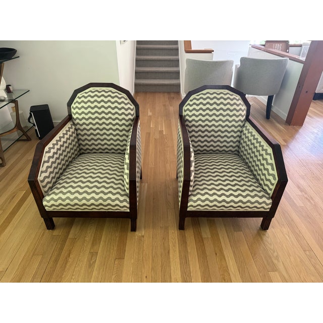 1920s Pair of Art-Deco-Inspired Accent Chairs For Sale In New York - Image 6 of 6