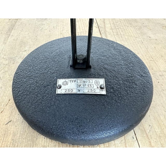 Vintage Black Enamel Table Lamp, 1950s For Sale - Image 11 of 18