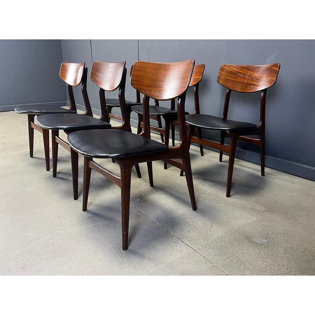 Mid-Century Dining Set attributed to Louis van Teeffelen for Wébé, 1960s, Set of 7 For Sale - Image 12 of 17