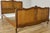 Vintage Louis XVI French Oak Double Bed Frame with Carved Headboard For Sale - Image 3 of 12