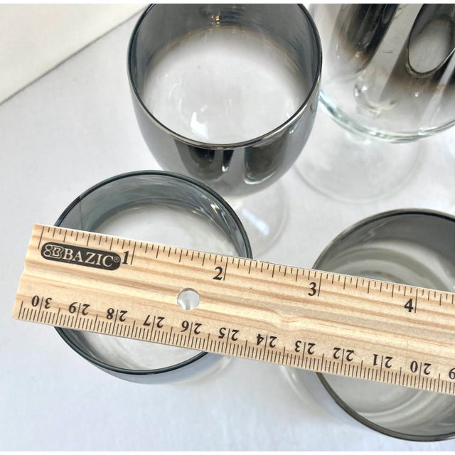 Vintage Vitreon Queens Lusterware Bar Glasses Set- 7 Pieces For Sale - Image 9 of 13