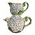 Fitz & Floyd Oci Blue Hydrangea Teapot & Pitcher Set For Sale