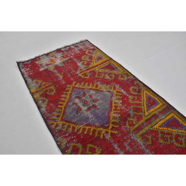 1960s 1960s Small Anatolian Wool Carpet For Sale - Image 5 of 9