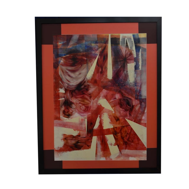 Abstract Veiled Architectures Acrylic on Paperm by Behfar, Framed For Sale - Image 3 of 3