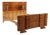 Italian Art Deco Bed in Walnut and Walnut Burl For Sale