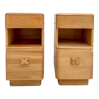Pair of 1940's Heywood-Wakefield "Rio" Nightstands by Leo Jiranek For Sale