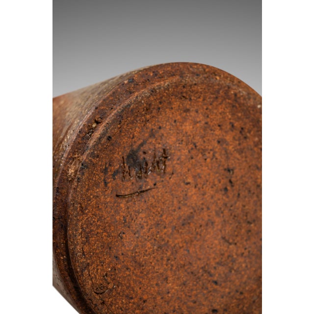 Large Mid-Century Japanese Modern Stoneware Studio Pottery Glazed Vase / Vessel, Japan, C. 1970s For Sale - Image 15 of 15