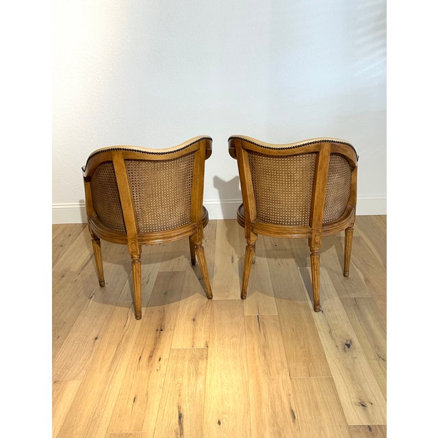 1990s Pair Gregorius Pineo #5197 French Style Tub Chairs For Sale - Image 5 of 5