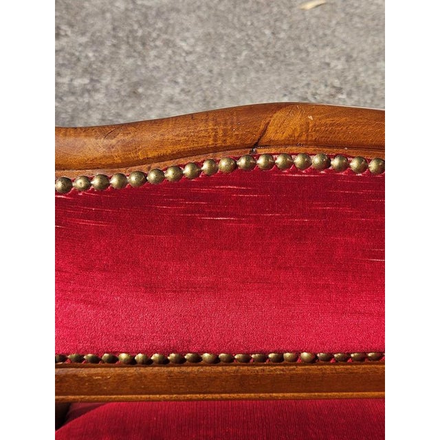 French Telephone Bench in Red, 1970s For Sale - Image 10 of 17