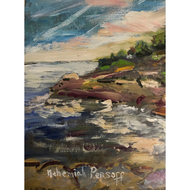 Original oil painting by acclaimed American artist and legendary film and television actor, Nehemiah Persoff. Executed in...