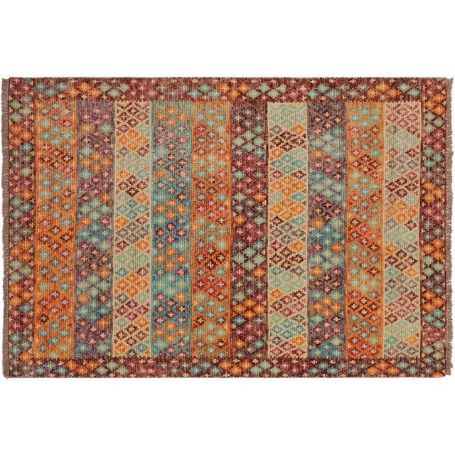 Eclectic Balochi Brown/Rust Wool Rug - 3'6''x5'2'' For Sale - Image 10 of 11