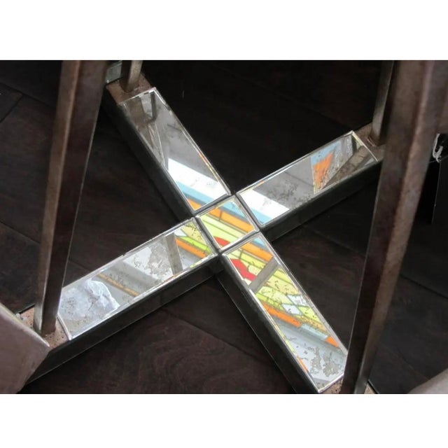 Currey & Company Raj Mirror Bronzite 4 Arm Chandelier For Sale - Image 10 of 12