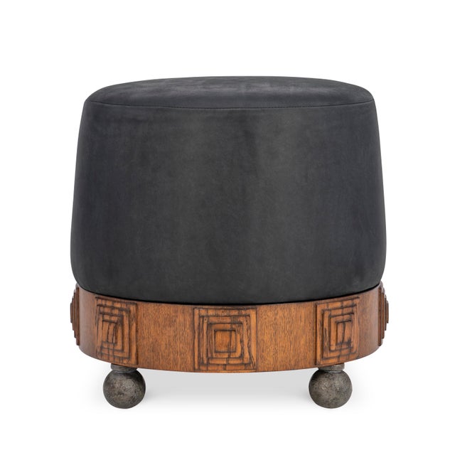 Traditional Maitland-Smith Bongo Ottoman For Sale - Image 3 of 3