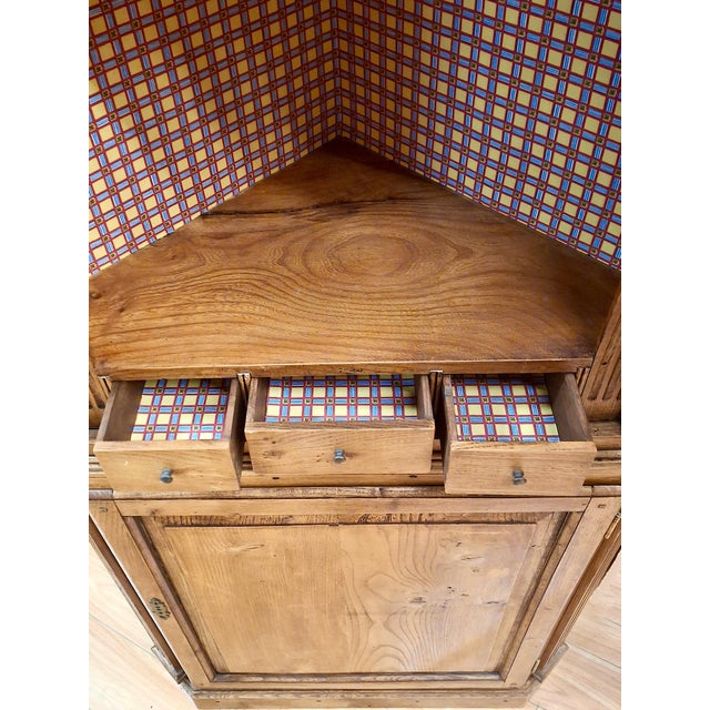 American Traditional Corner Cabinet With Architectural Detailing For Sale - Image 11 of 14