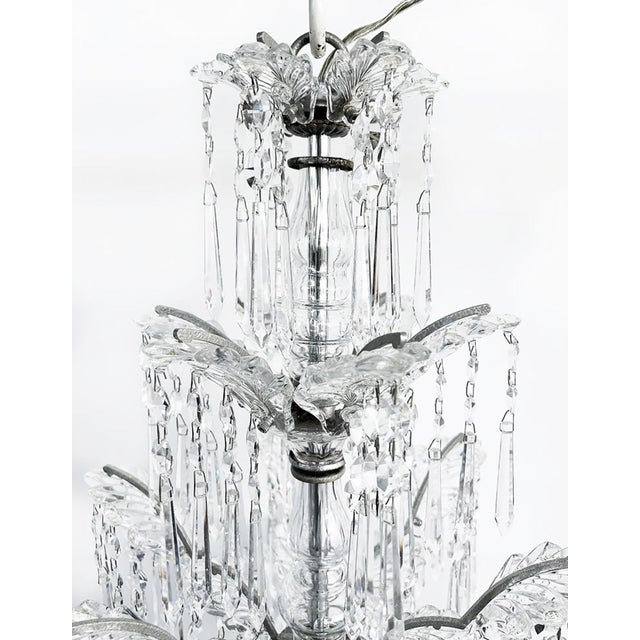 Traditional Mid 20th Century Fine Quality Six-Arm Crystal Chandelier, Schoenbeck Lighting Attributed For Sale - Image 3 of 9