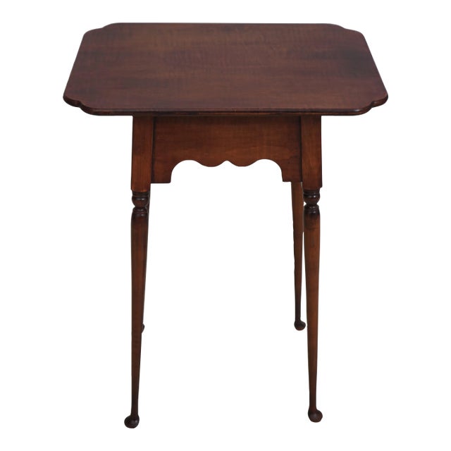 Tiger Maple Country Style Occasional Table For Sale