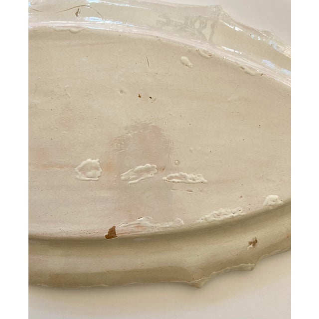 Ceramic Antique French Faience Hb Quimper Large Fish Platter 24" 19th C. For Sale - Image 7 of 8