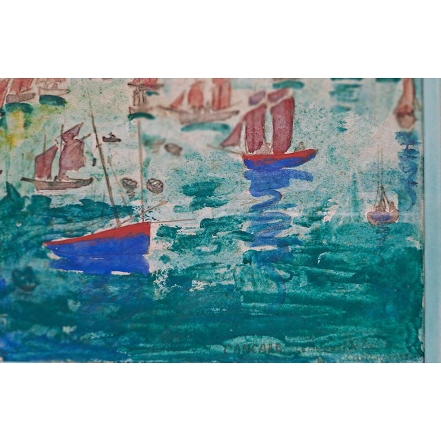 Elisée Maclet, Cancale, The Departure of The Caravan, Ink and Gouache For Sale - Image 6 of 8