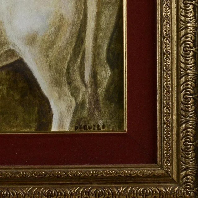 Cesare Peruzzi, Next to the Well, Oil on Canvas, Framed For Sale - Image 4 of 10