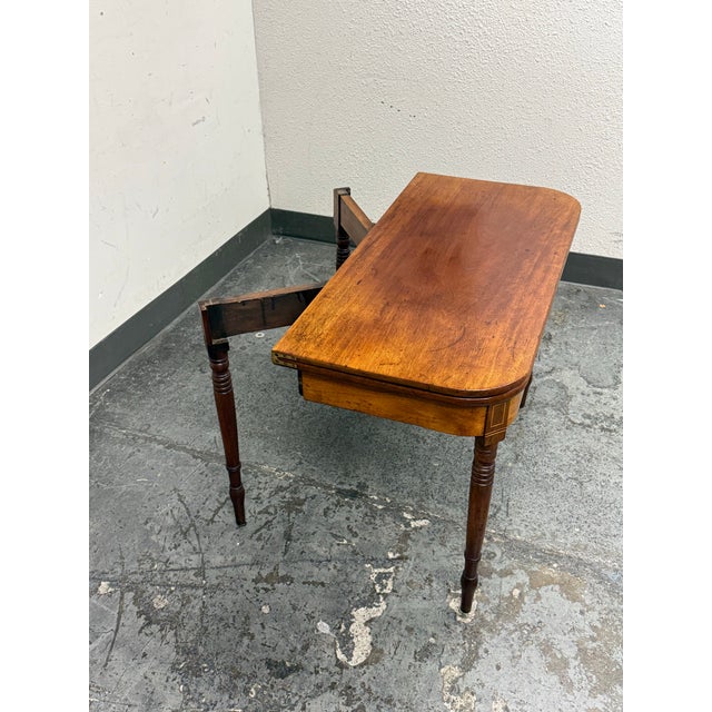 Vintage Flip Up Console/Game Table For Sale - Image 12 of 12