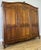 Vintage French Louis XVI Style Carved Oak 3-Door Armoire For Sale - Image 3 of 13