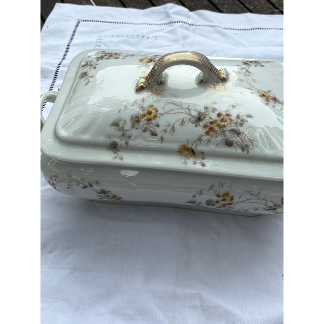 19th Century French Limoges Lidded Serving Dish with handles: Collectors Charish these items for their historical...