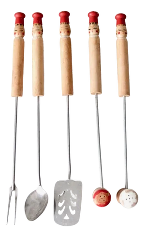 Mid Century Grill Utensils Set of 5